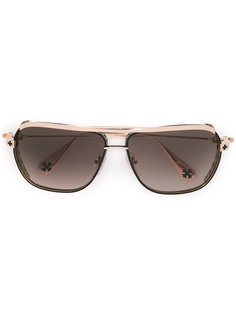 солнцезащитные очки с тисненым узором Chrome Hearts