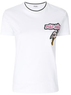 футболка с вышивкой Flamingo  Miu Miu