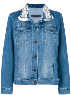 джинсовая куртка с декорированным воротником Simonetta Ravizza