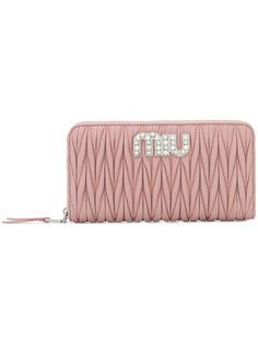 плиссированный континентальный кошелек  Miu Miu