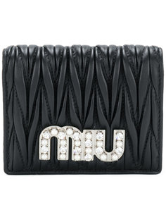 стеганый кошелек с логотипом Miu Miu