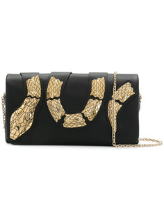 клатч с украшением в виде змеи Red Valentino