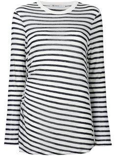 топ в полоску с отрезной деталью T By Alexander Wang