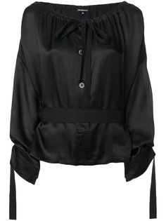 belted blouse  Ann Demeulemeester Blanche