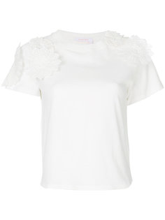 футболка с цветочным украшением  See By Chloé