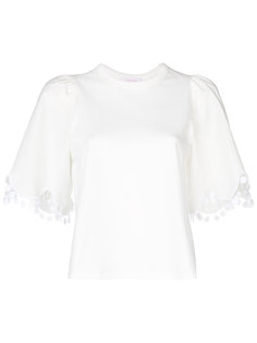 футболка с декорированными рукавами See By Chloé
