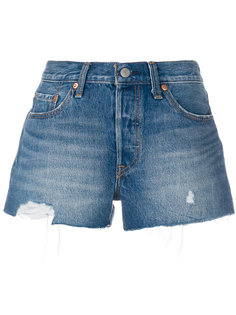 джинсовые шорты с потертой отделкой Levis