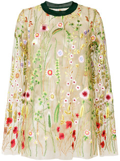 блузка с цветочной вышивкой Marquesalmeida Marquesalmeida