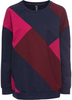 Пуловер в стиле пэчворк (кленово-красный/пэчворк) Bonprix