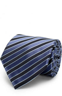 Шелковый галстук в полоску Lanvin