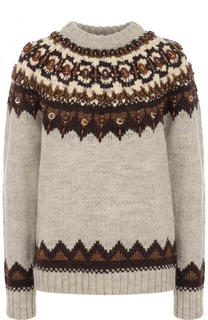 Шерстяной пуловер с контрастной отделкой Polo Ralph Lauren