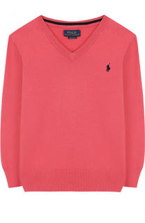 Хлопковый пуловер с V-образным вырезом Polo Ralph Lauren