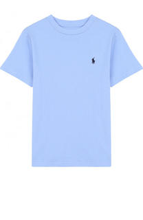 Хлопковая футболка с логотипом бренда Polo Ralph Lauren