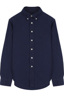 Хлопковая рубашка с воротником button down Polo Ralph Lauren