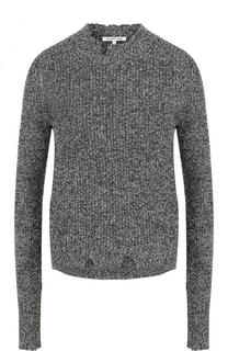 Пуловер фактурной вязки с круглым вырезом и длинным рукавом Helmut Lang