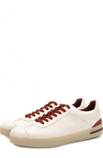 Кожаные кроссовки 70S Lady Walk с контрастной отделкой Loro Piana