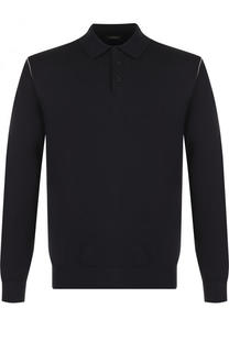 Хлопковое поло с длинными рукавами Z Zegna