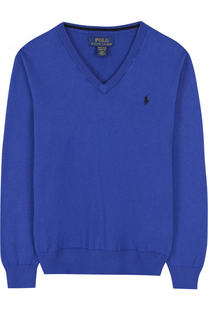 Пуловер из хлопка с V-образным вырезом Polo Ralph Lauren