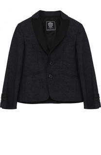 Однобортный пиджак из смеси хлопка и шерсти Dal Lago