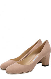 Замшевые туфли Billie 85 на устойчивом каблуке Jimmy Choo