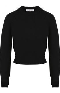 Однотонный кашемировый пуловер с круглым вырезом Helmut Lang
