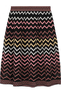 Вязаная мини-юбка с металлизированной нитью M Missoni