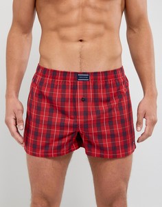 Красные тканые боксеры в клетку Tommy Hilfiger - Красный