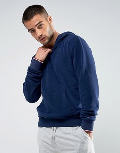 Худи из флиса темно-синего цвета на молнии Tommy Hilfiger - Темно-синий