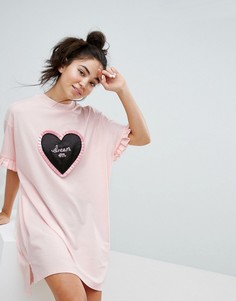 Пижамная футболка Lazy Oaf - Розовый