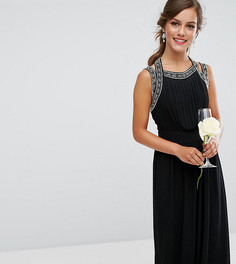 Платье макси с отделкой на спине TFNC Petite WEDDING - Черный