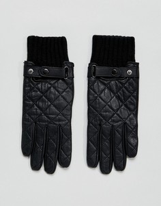 Черные кожаные перчатки Paul Costelloe - Черный