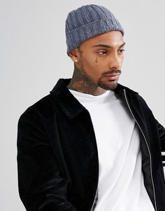 Синяя шапка-бини ASOS - Синий