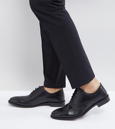 Черные оксфордские туфли-броги из кожи для широкой стопы ASOS - Черный