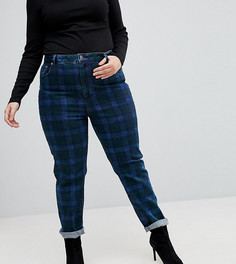 Узкие джинсы в винтажном стиле в клетку ASOS CURVE FARLEIGH - Мульти