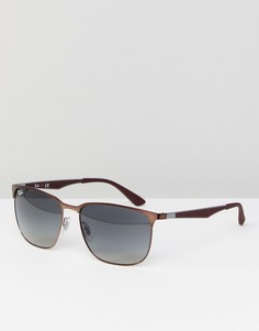 Коричневые квадратные солнцезащитные очки Ray-Ban 0RB3569 - 59 мм - Коричневый