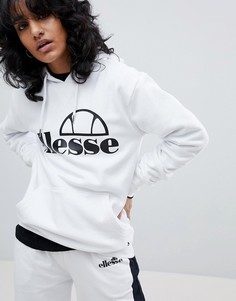 Худи бойфренда с логотипом на груди Ellesse - Белый