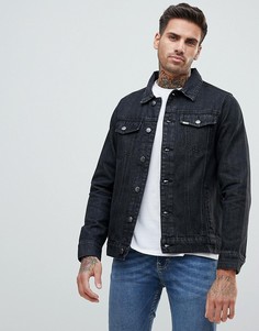 Черная выбеленная джинсовая куртка Ascend - Черный