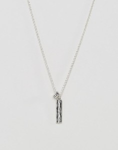 Серебристое ожерелье с подвеской Icon Brand Premium - Серебряный