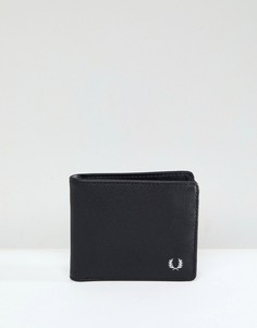 Черный бумажник из кожи сафьян Fred Perry - Черный