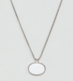 Ожерелье с белым камнем DesignB эксклюзивно для ASOS - Серебряный
