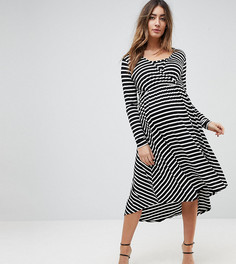 Платье миди с запахом и длинными рукавами для кормящих мам Bluebelle Maternity - Мульти