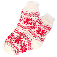 Носки Эврика Шерстяные со снежинками White 98799 Evrika