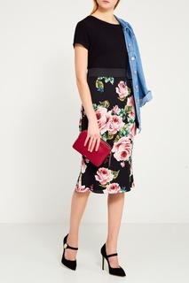 Шелковая юбка-карандаш с цветами Dolce&;Gabbana