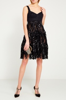 Черное платье с пайетками Dolce&;Gabbana