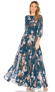 Макси платье с цветочным принтом woodstock - Yumi Kim