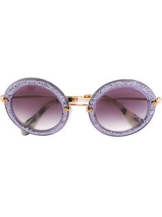 солнцезащитные очки с блестящей оправой Miu Miu Eyewear
