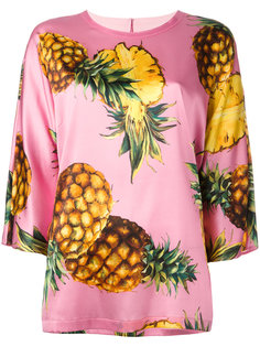 футболка с принтом ананасов Dolce & Gabbana