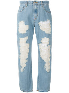 рваные укороченные джинсы Vivienne Westwood Anglomania