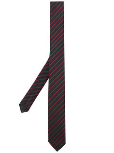галстук в диагональную полоску Saint Laurent