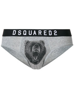 трусы с принтом медведя  Dsquared2